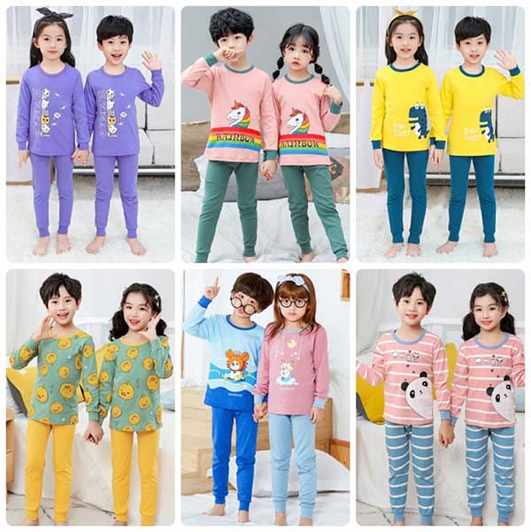 Mẫu quần áo ngủ cotton nhiều màu sắc