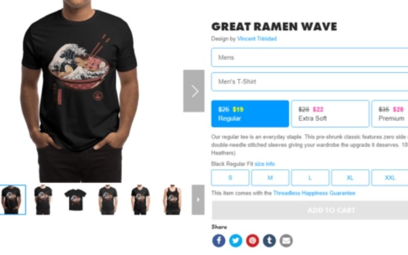 Phần mềm thiết kế áo thun online Threadless