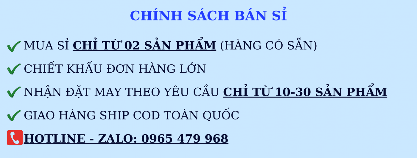 Chính sách sỉ nhiều ưu đãi cho shop tại xưởng sỉ quần áo hot trend 